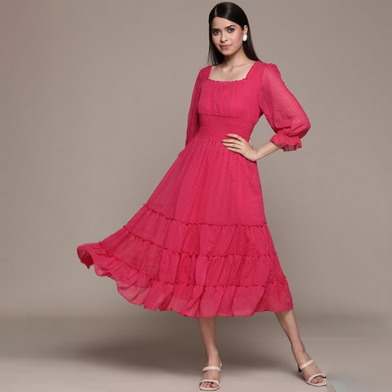 https://www.dailysales.in/products/fuchsia-solid-chiffon-smocked-tiered-midi-dress