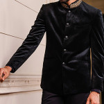 Men's Polyester Blend Navy Three Piece Suit Business Vest