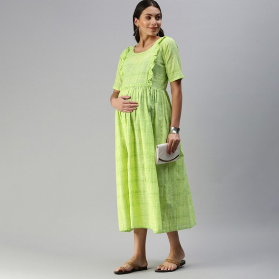 https://www.dailysales.in/products/lime-green-woven-design-handloom-maternity-a-line-midi-dress